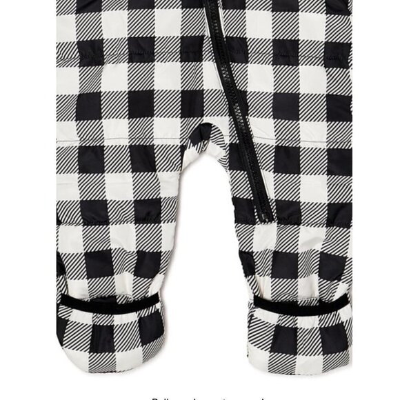 Wonder Nation Check Pram Black White - Picture 3 of 15